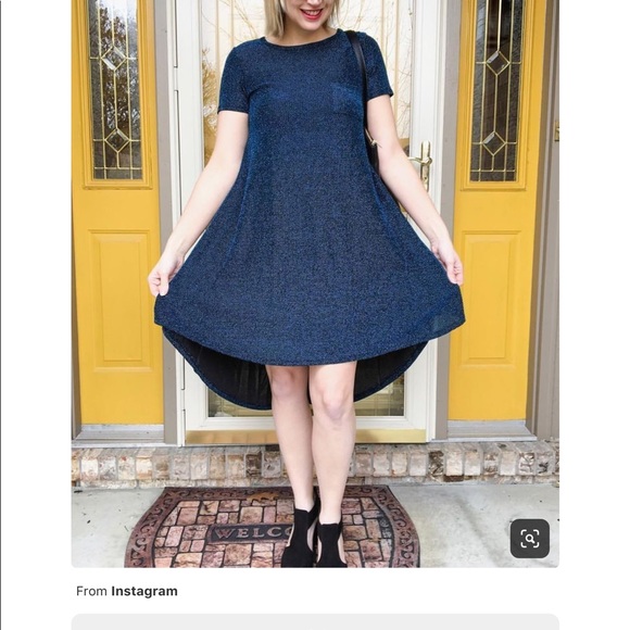 Super Cute Lularoe Blue Glitter 